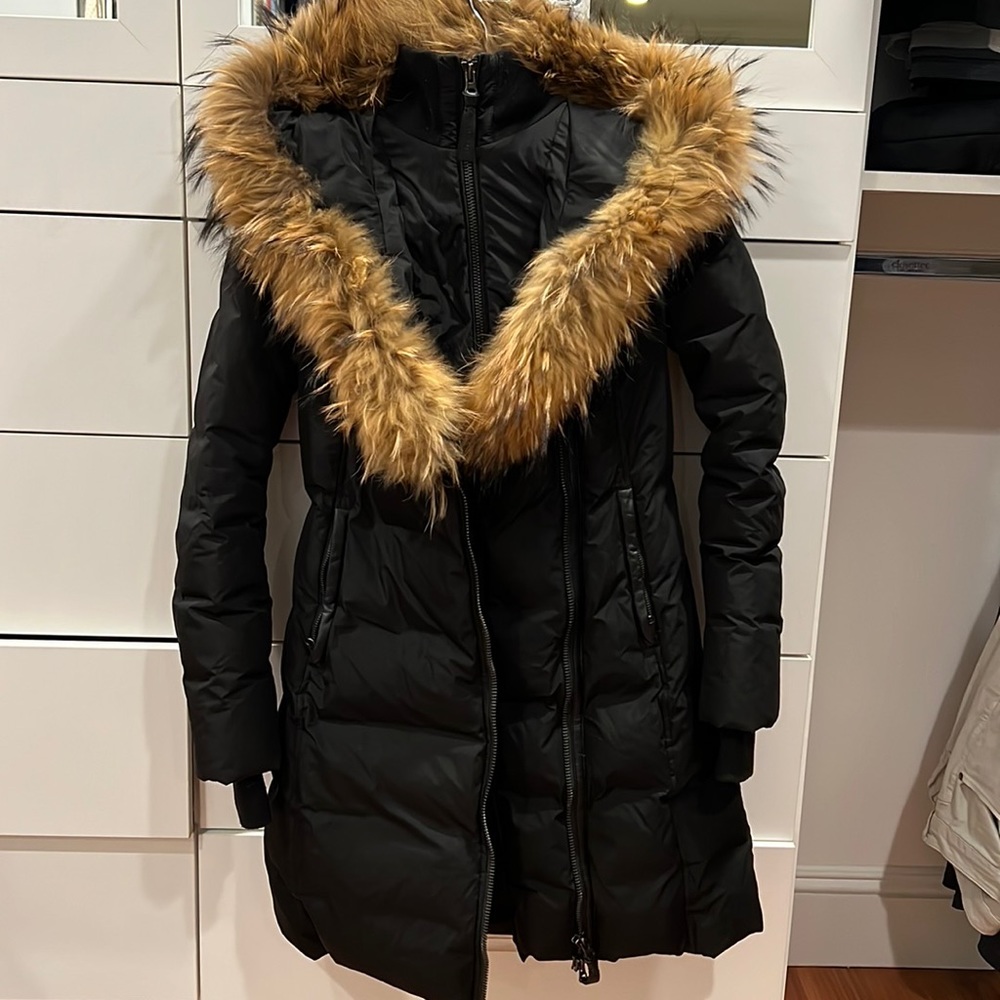 Mackage down coat Signature brown fur collar